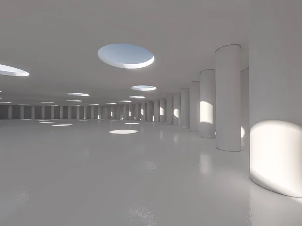Fondo de arquitectura moderna abstracta, espacio abierto blanco vacío —  Fotos de Stock