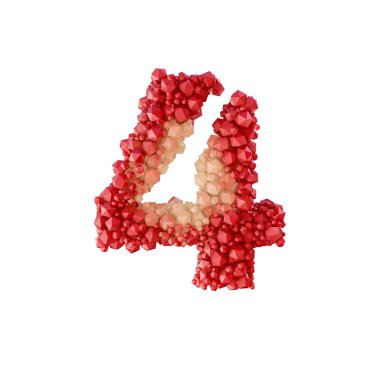 Süper gerçekçi 3d render alfabesi ile kristal