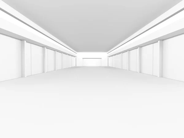Interior branco vazio. Renderização 3D . — Fotografia de Stock