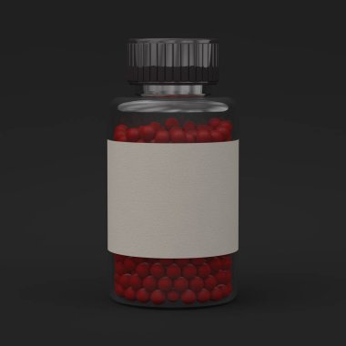 Boş şablon kavanoz. 3D rendrering