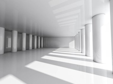 Modern mimari arka plan, beyaz açık alan boş 