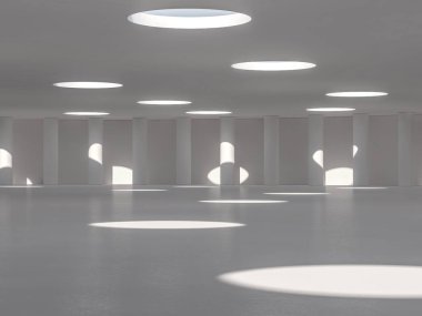 Modern mimari arka plan, beyaz açık alan boş 