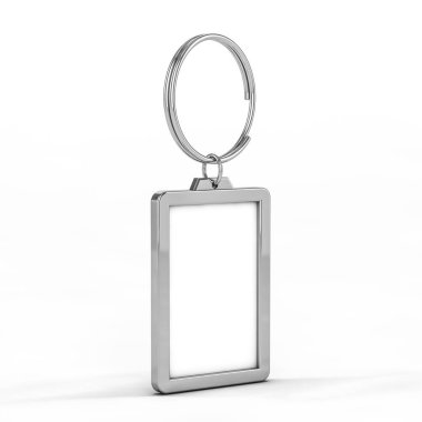 Boş metal anahtarlık. Mockup