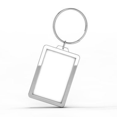 Boş metal anahtarlık. Mockup
