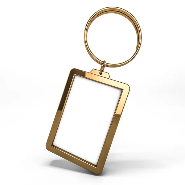 Κενό χρυσό keychain. Κοροϊδεύω — Φωτογραφία Αρχείου