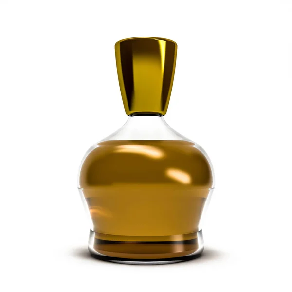 Kadın parfüm güzel şişe. 3D render — Stok fotoğraf