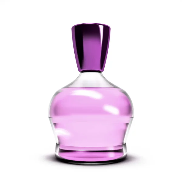 Parfum femme dans une belle bouteille. Rendu 3d — Photo