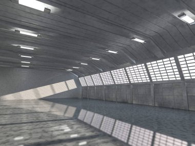 Işık ambar arka plan temiz. 3D render