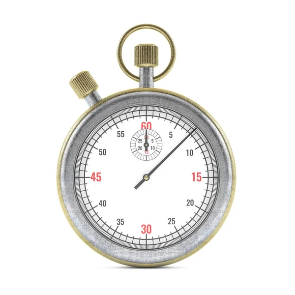 Realist clasic cronometru izolat pe alb. Redare 3d — Fotografie, imagine de stoc