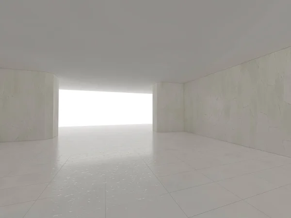 High definition empty white room. 3D rendering — Stock Photo, Image