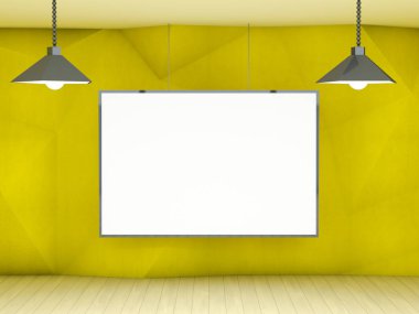 Poster mockup iç. 3D render
