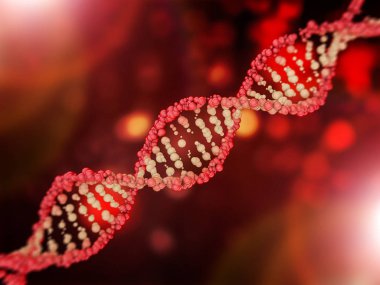 Dijital illüstrasyon bir Dna modeli. 3D render