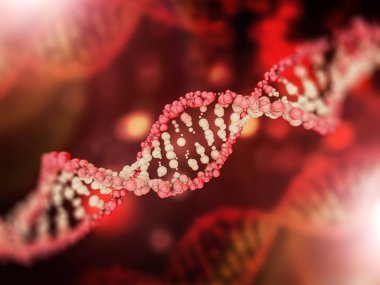 Dijital illüstrasyon bir Dna modeli. 3D render
