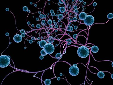 Molekül illüstrasyon Biyoloji tıp bilimsel adam üzerinde