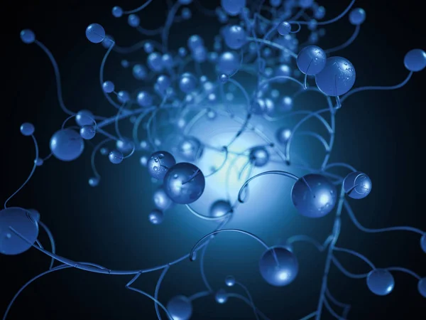 Молекулярна ілюстрація над біологічною медициною науковий фон — стокове фото