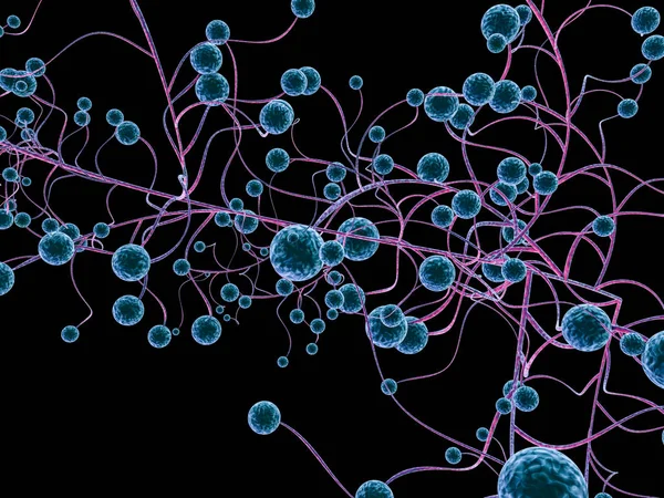 Απεικόνιση μορίου πάνω Βιολογίας ιατρική επιστημονική backgroun — Φωτογραφία Αρχείου