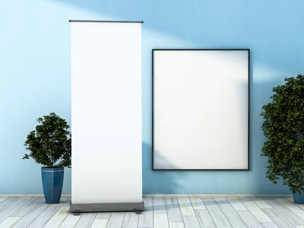 Afiş iç boş topla. 3D render