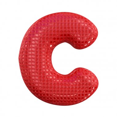 Alfabeyi şişme mektupları. 3D render