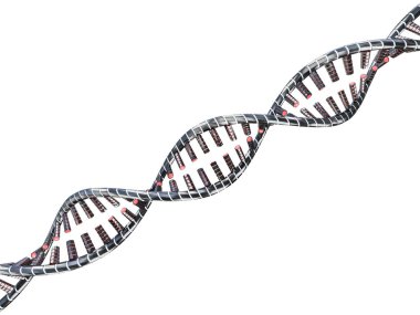 Soyut bilim Dna dizilerini ile arka plan. 3D render
