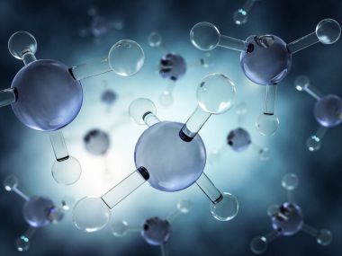 Metan molekül görüntü. 3D render