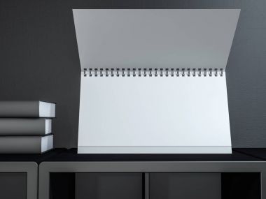 Görüntü Resepsiyon takvim mockup. 3D render