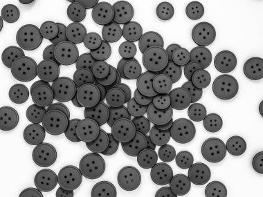 Arka plan eski düğmelerini bir koleksiyon. 3D renderi