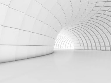 İçinde lambalar olan basit boş bir oda. 3B görüntüleme