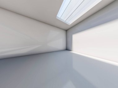 Modern mimari arka plan, beyaz açık alan boş 