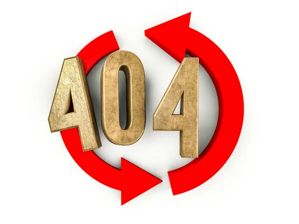 Errore 404. Pagina non trovata. Rendering 3D — Foto Stock