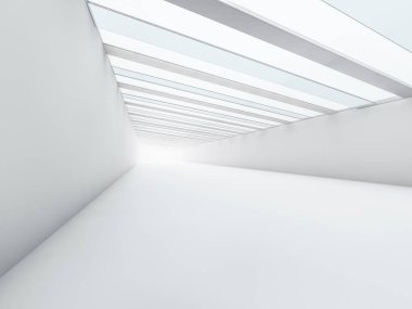 Modern mimari arka plan, beyaz açık alan boş 