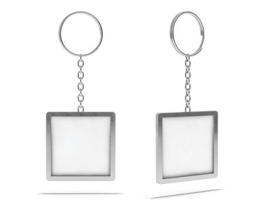 Boş metal biblo. Mockup. 3D render