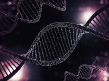Dijital illüstrasyon bir Dna modeli. 3D render