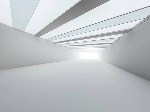 Absztrakt háttér a modern építészet, üres fehér nyitott tér — Stock Fotó