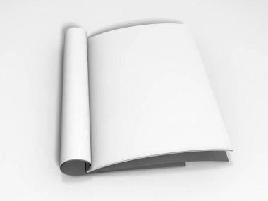 Mock-up dergi ya da bir tablo katalog. 3D render