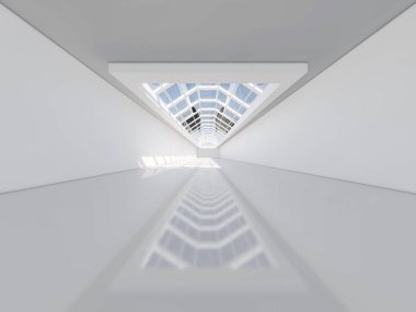 Modern mimari arka plan, beyaz açık alan boş 