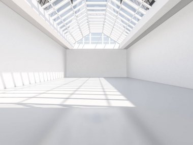 Modern mimari arka plan, beyaz açık alan boş 