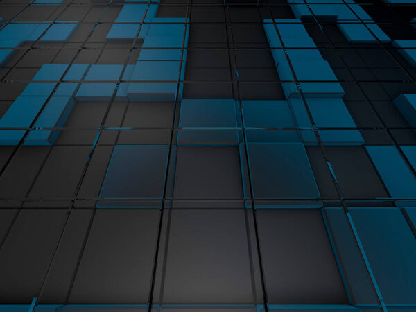 Cube abstract background. 3D rendering