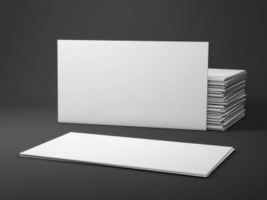 Boş kartvizit. Mock-up kimlik marka için. 3D renderin