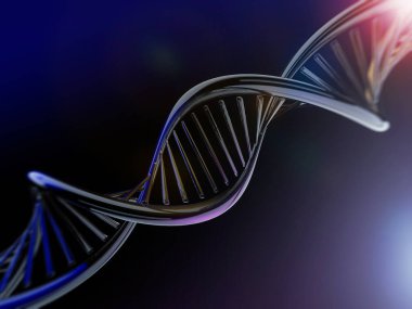 Dijital illüstrasyon bir Dna modeli. 3D render