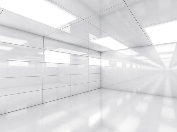Abstract modern architecture background, empty white open space 