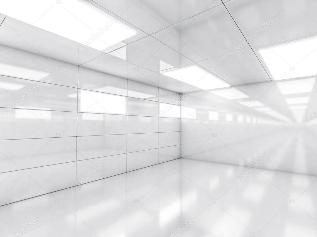 Abstract modern architecture background, empty white open space 