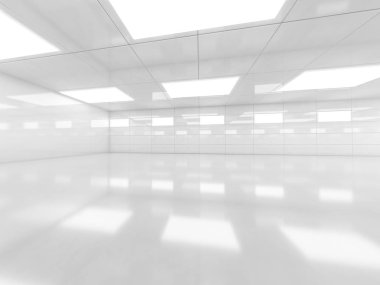 Modern mimari arka plan, beyaz açık alan boş 