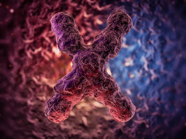 Chromosomen, Genmutation, genetischer Code. 3D-Darstellung — Stockfoto