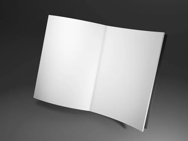 Tijdschrift, boek, boekje of brochure mockup. 3D-rendering — Stockfoto