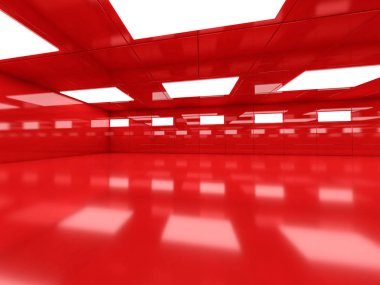 Modern mimari arka plan, açık alan interi boş