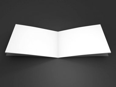 Dergi, kitap, broşür veya broşür mockup. 3D render