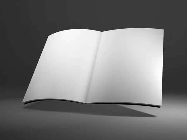 Tijdschrift, boek, boekje of brochure mockup. 3D-rendering — Stockfoto