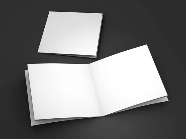 Képeslap, könyv, füzet vagy brosúra makett. 3D-leképezés — Stock Fotó