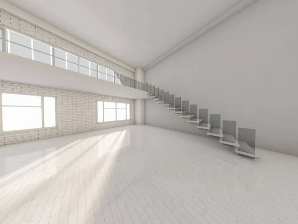 Abstrakte moderne Architektur Hintergrund, leerer weißer offener Raum — Stockfoto