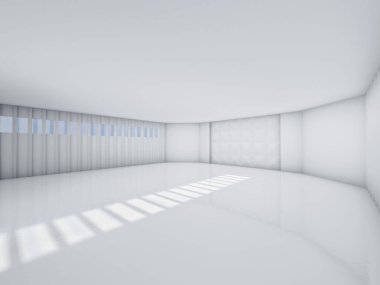 Modern mimari arka plan, beyaz açık alan boş 